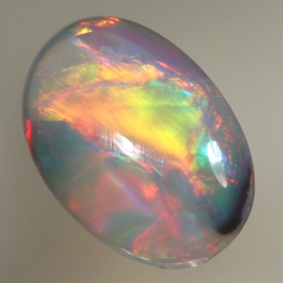 SOLID SEMI BLACK OPAL Bright red rolling flashes